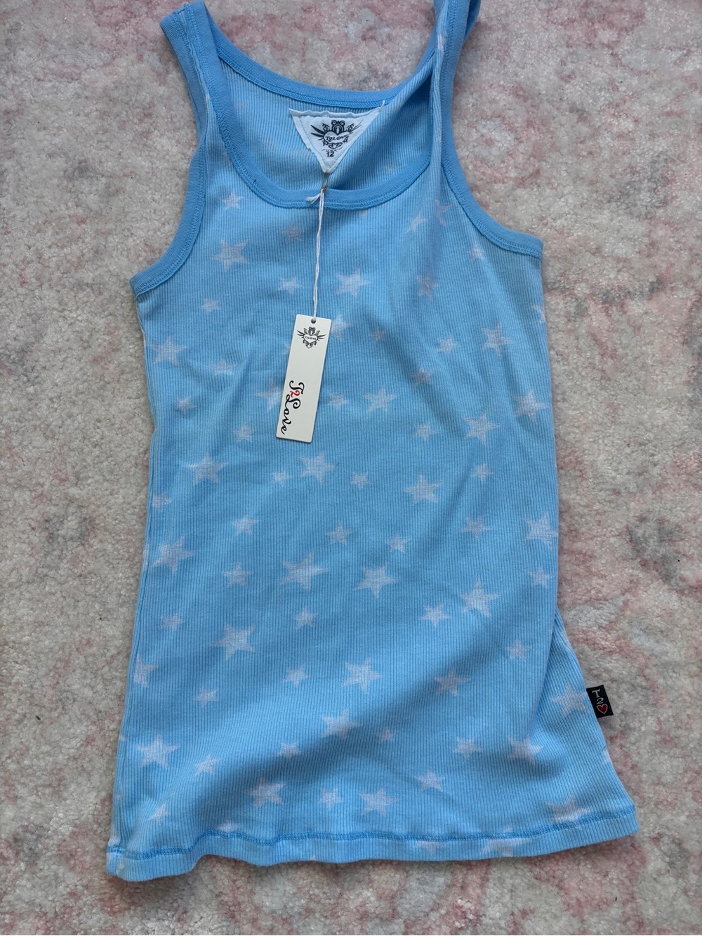 T2love girls blue tank top
